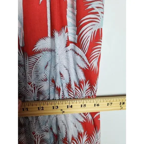 Talbots Oasis Palm Voile Fit and Flare Dress sz 12 lined resort vacation nwt - Picture 11 of 12